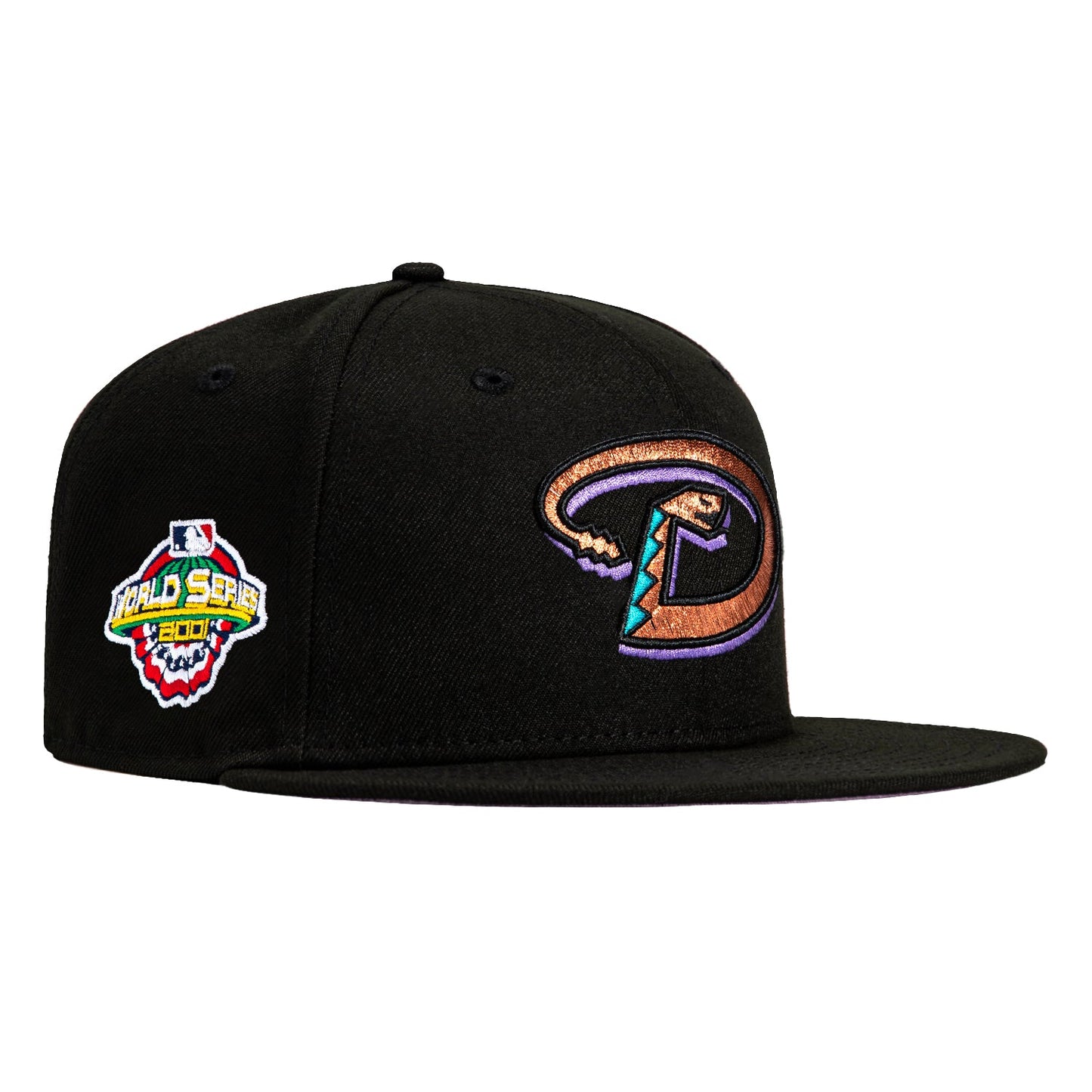 New Era 59Fifty Arizona Diamondbacks 2001 World Series Patch Pink UV D Hat - Black