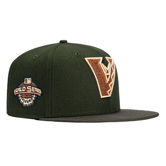 New Era 59Fifty Snake Scale Arizona Diamondbacks 2001 World Series Patch Upside Hat - Green, Graphite