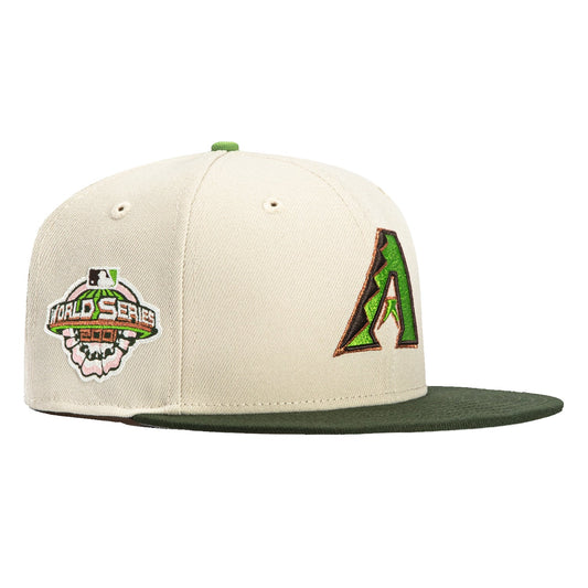 New Era 59Fifty Arizona Diamondbacks 2001 World Series Patch A Hat - Stone, Green, Brown